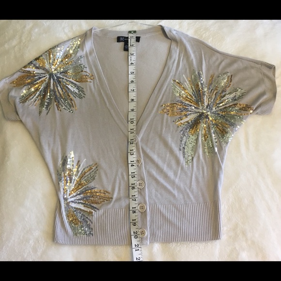 INC -Button down sequin cardigan (Size: Medium) NWOT - Picture 3 of 8